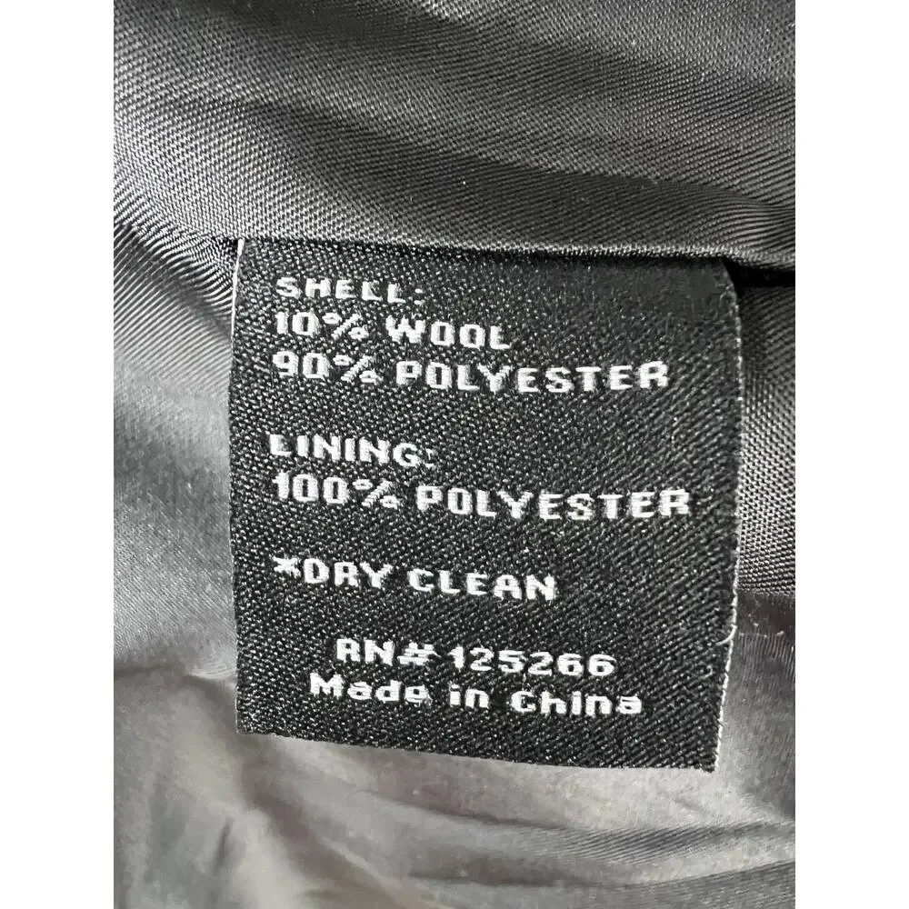 Dear Creatures Black Velvet Bow Peacoat Small Preppy Twee Holiday